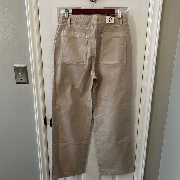 NWT Gap Size 2 Loose Khaki Wide Leg Pants - Picture 2 of 6
